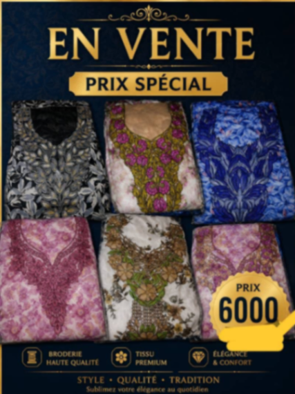 Vente de tissus brodés premium