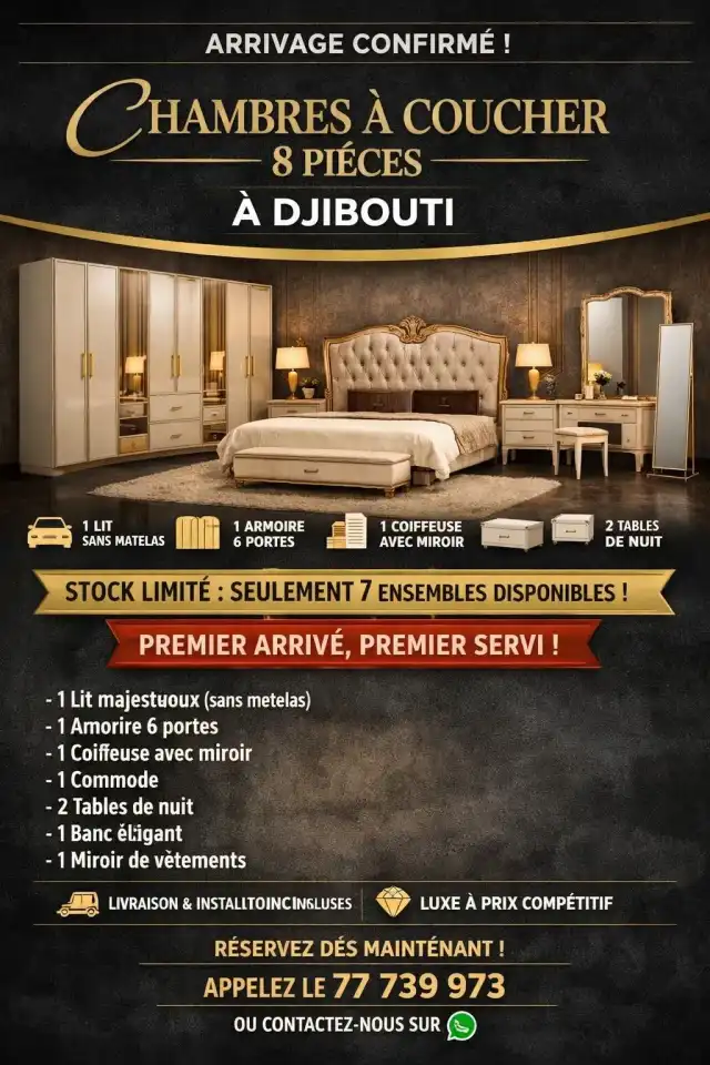 Chambre à coucher 8 pièces