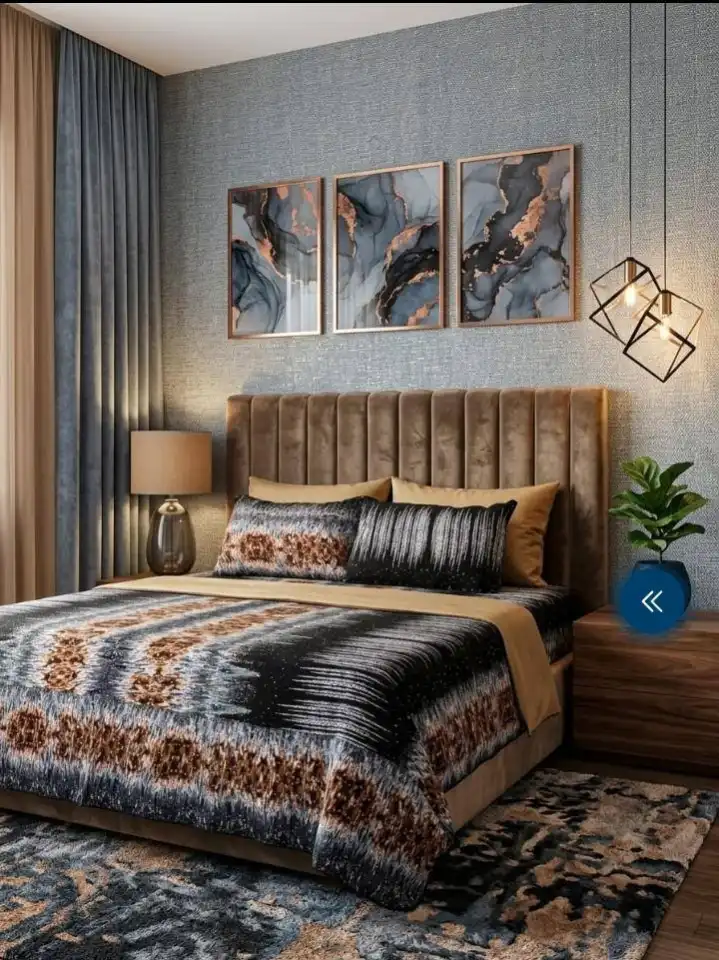 Parure de lit moderne 4 pièces complète