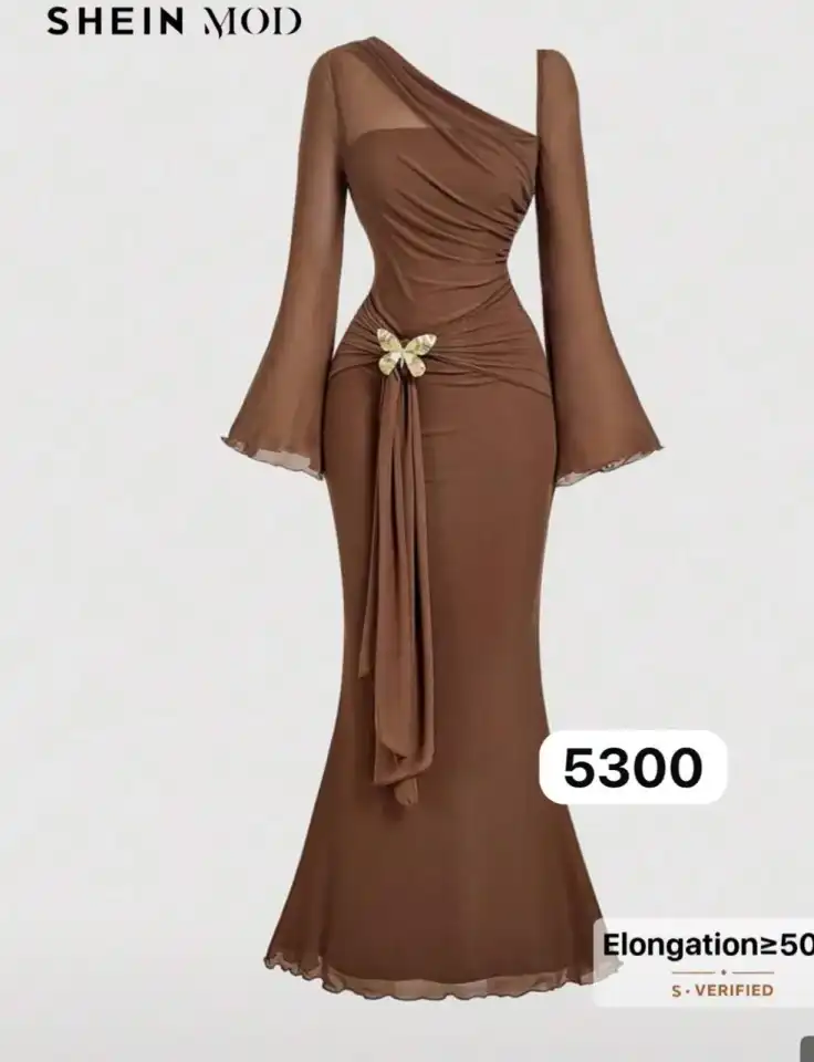 Robe marron moulante