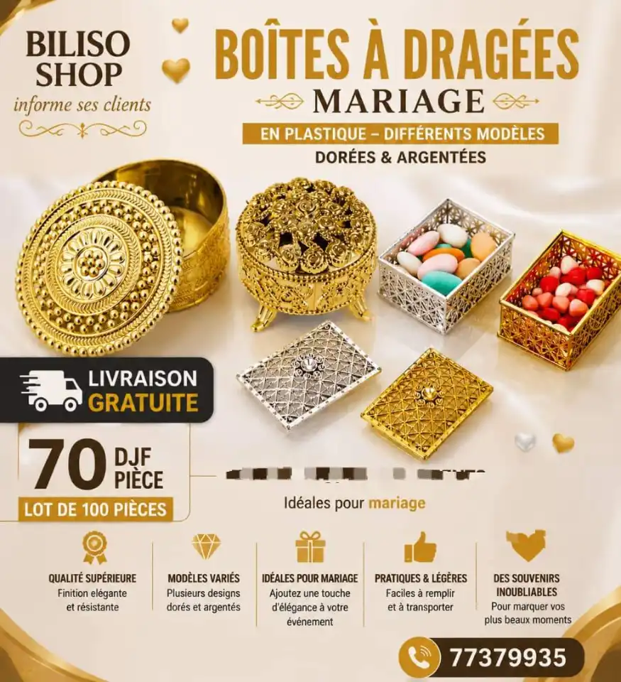 boîtes à dragées mariage en plastique