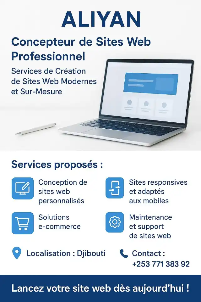 Concepteur de Sites Web Professionnel | Plus de 5 Ans d'Expérience