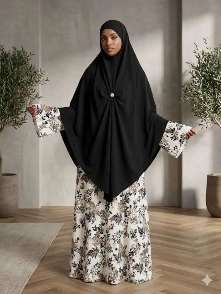 Hijab noir-blanc